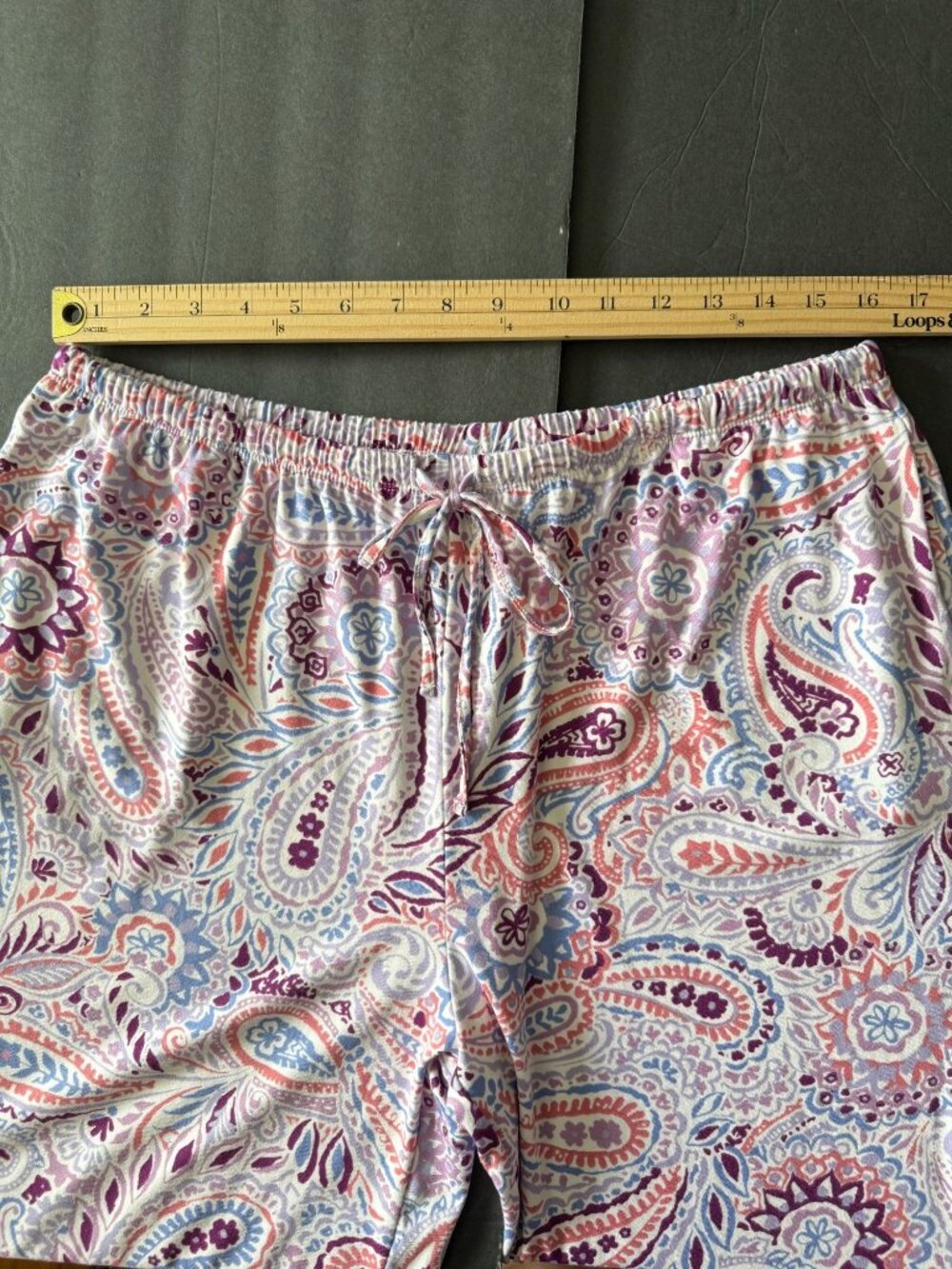NWT Vera Bradley Paisley 2-Piece Pajama Set Button-Up Shirt Pants Large Pockets - Picture 10 of 14